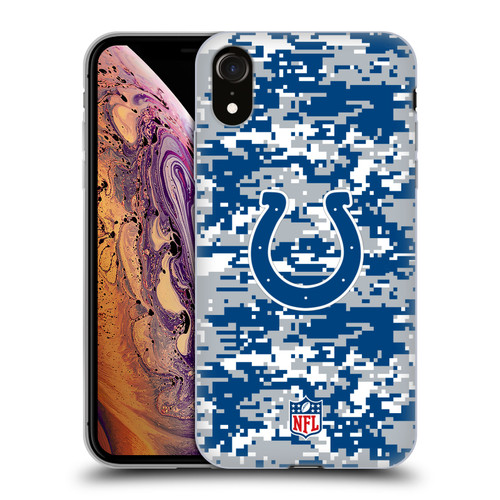 NFL Indianapolis Colts Graphics Digital Camouflage Soft Gel Case for Apple iPhone XR