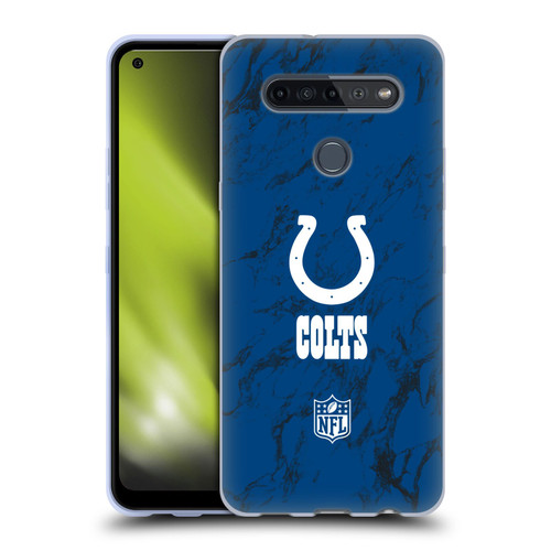 NFL Indianapolis Colts Graphics Coloured Marble Soft Gel Case for LG K51S