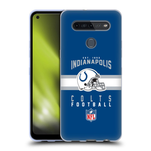 NFL Indianapolis Colts Graphics Helmet Typography Soft Gel Case for LG K51S