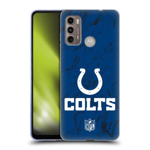 NFL Indianapolis Colts Graphics Coloured Marble Soft Gel Case for Motorola Moto G60 / Moto G40 Fusion