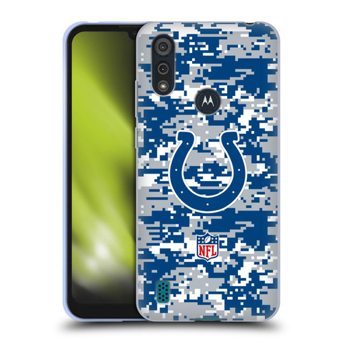 NFL Indianapolis Colts Graphics Digital Camouflage Soft Gel Case for Motorola Moto E6s (2020)