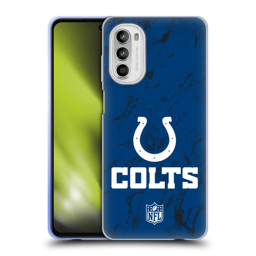 NFL Indianapolis Colts Graphics Coloured Marble Soft Gel Case for Motorola Moto G52