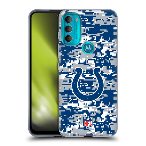 NFL Indianapolis Colts Graphics Digital Camouflage Soft Gel Case for Motorola Moto G71 5G