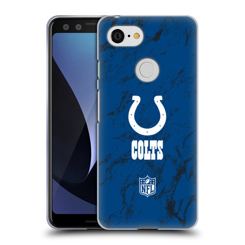 NFL Indianapolis Colts Graphics Coloured Marble Soft Gel Case for Google Pixel 3