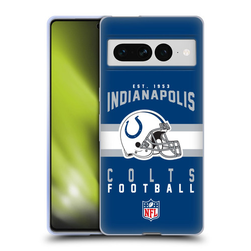 NFL Indianapolis Colts Graphics Helmet Typography Soft Gel Case for Google Pixel 7 Pro