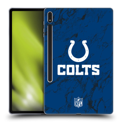 NFL Indianapolis Colts Graphics Coloured Marble Soft Gel Case for Samsung Galaxy Tab S8 Plus