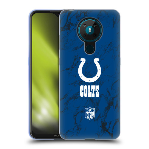 NFL Indianapolis Colts Graphics Coloured Marble Soft Gel Case for Nokia 5.3