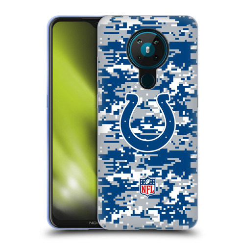 NFL Indianapolis Colts Graphics Digital Camouflage Soft Gel Case for Nokia 5.3
