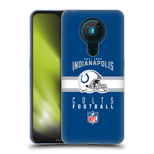 NFL Indianapolis Colts Graphics Helmet Typography Soft Gel Case for Nokia 5.3