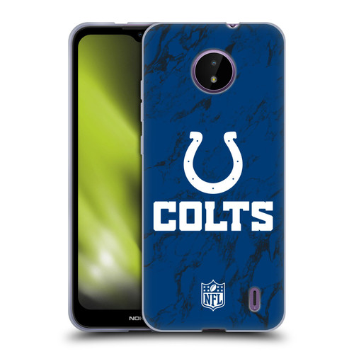 NFL Indianapolis Colts Graphics Coloured Marble Soft Gel Case for Nokia C10 / C20