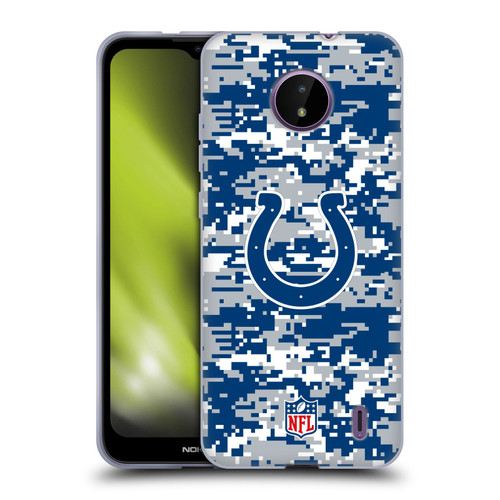 NFL Indianapolis Colts Graphics Digital Camouflage Soft Gel Case for Nokia C10 / C20