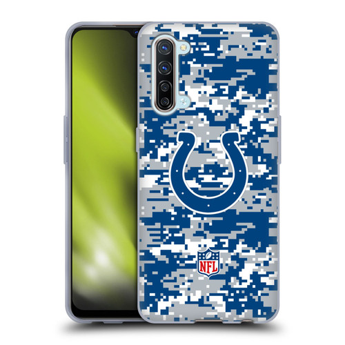 NFL Indianapolis Colts Graphics Digital Camouflage Soft Gel Case for OPPO Find X2 Lite 5G