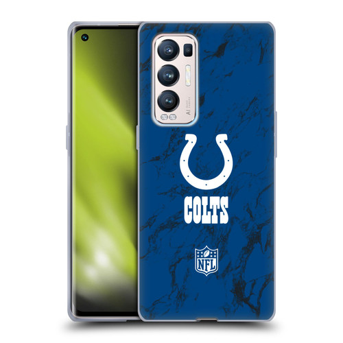 NFL Indianapolis Colts Graphics Coloured Marble Soft Gel Case for OPPO Find X3 Neo / Reno5 Pro+ 5G