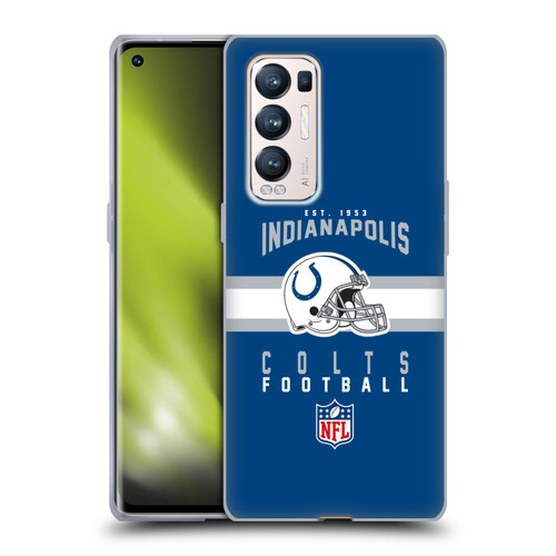 NFL Indianapolis Colts Graphics Helmet Typography Soft Gel Case for OPPO Find X3 Neo / Reno5 Pro+ 5G