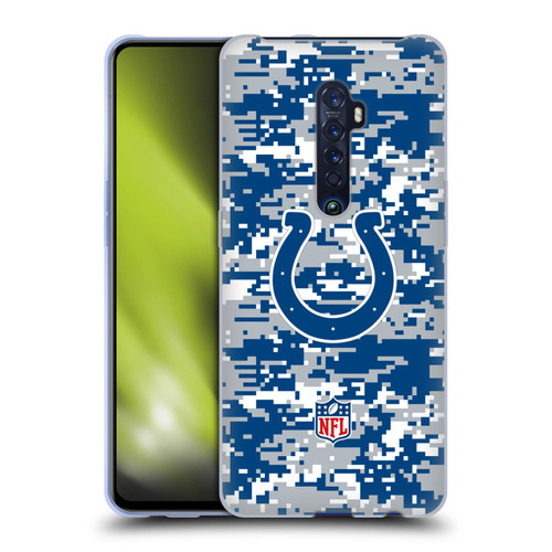 NFL Indianapolis Colts Graphics Digital Camouflage Soft Gel Case for OPPO Reno 2