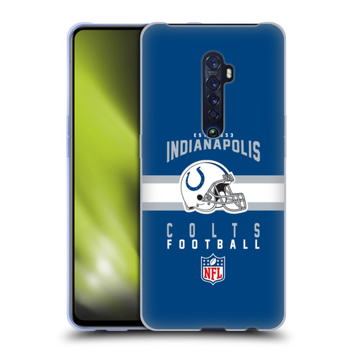 NFL Indianapolis Colts Graphics Helmet Typography Soft Gel Case for OPPO Reno 2