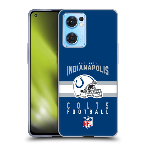 NFL Indianapolis Colts Graphics Helmet Typography Soft Gel Case for OPPO Reno7 5G / Find X5 Lite
