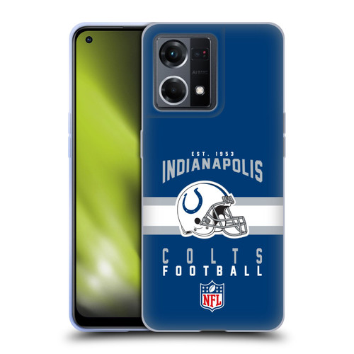 NFL Indianapolis Colts Graphics Helmet Typography Soft Gel Case for OPPO Reno8 4G