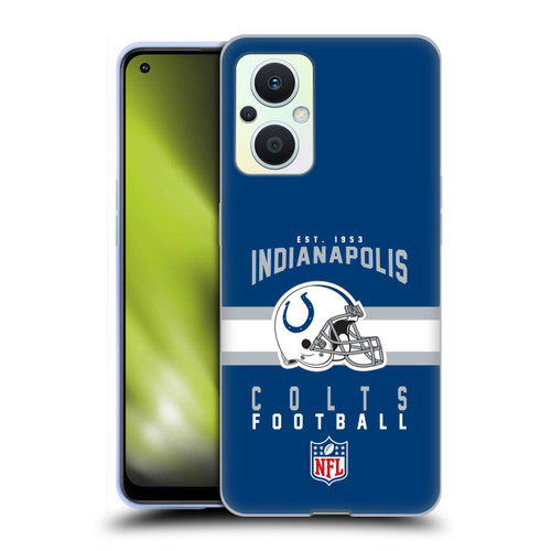 NFL Indianapolis Colts Graphics Helmet Typography Soft Gel Case for OPPO Reno8 Lite