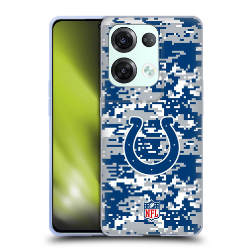 NFL Indianapolis Colts Graphics Digital Camouflage Soft Gel Case for OPPO Reno8 Pro