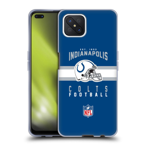 NFL Indianapolis Colts Graphics Helmet Typography Soft Gel Case for OPPO Reno4 Z 5G