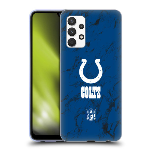 NFL Indianapolis Colts Graphics Coloured Marble Soft Gel Case for Samsung Galaxy A32 (2021)