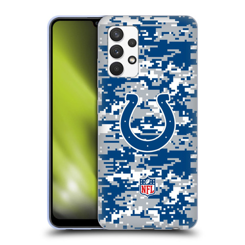 NFL Indianapolis Colts Graphics Digital Camouflage Soft Gel Case for Samsung Galaxy A32 (2021)