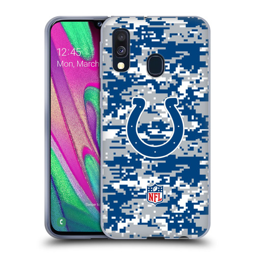 NFL Indianapolis Colts Graphics Digital Camouflage Soft Gel Case for Samsung Galaxy A40 (2019)