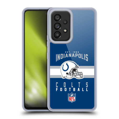 NFL Indianapolis Colts Graphics Helmet Typography Soft Gel Case for Samsung Galaxy A53 5G (2022)