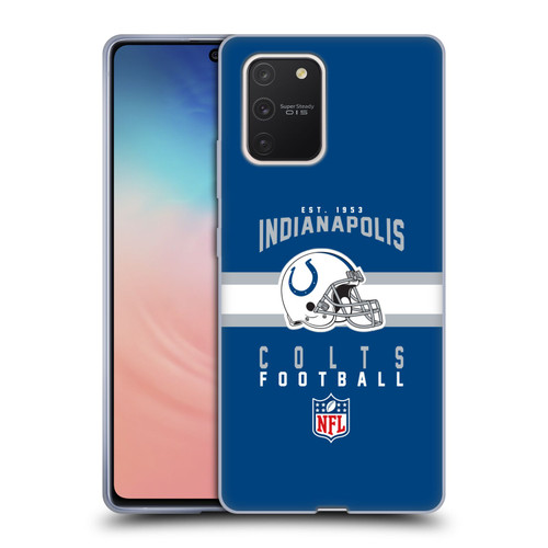 NFL Indianapolis Colts Graphics Helmet Typography Soft Gel Case for Samsung Galaxy S10 Lite