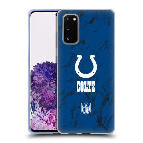 NFL Indianapolis Colts Graphics Coloured Marble Soft Gel Case for Samsung Galaxy S20 / S20 5G