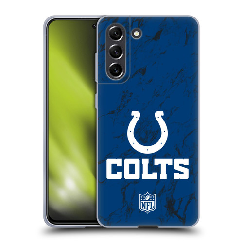 NFL Indianapolis Colts Graphics Coloured Marble Soft Gel Case for Samsung Galaxy S21 FE 5G