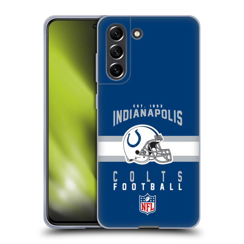 NFL Indianapolis Colts Graphics Helmet Typography Soft Gel Case for Samsung Galaxy S21 FE 5G