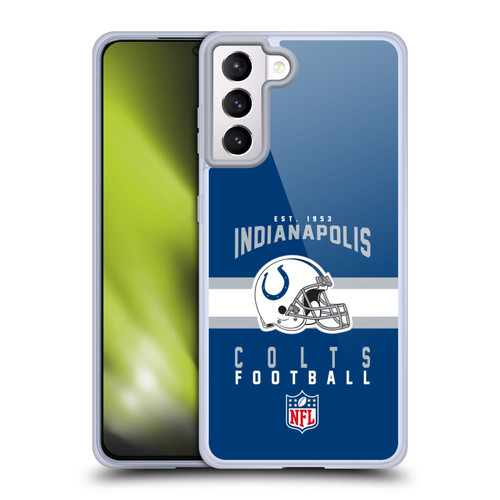NFL Indianapolis Colts Graphics Helmet Typography Soft Gel Case for Samsung Galaxy S21+ 5G