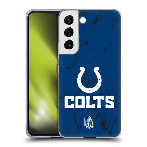 NFL Indianapolis Colts Graphics Coloured Marble Soft Gel Case for Samsung Galaxy S22 5G