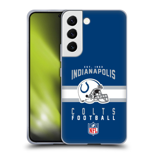 NFL Indianapolis Colts Graphics Helmet Typography Soft Gel Case for Samsung Galaxy S22 5G