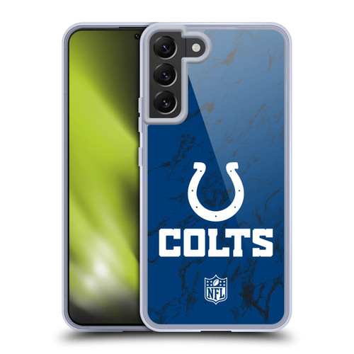 NFL Indianapolis Colts Graphics Coloured Marble Soft Gel Case for Samsung Galaxy S22+ 5G