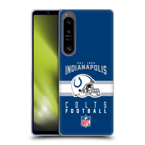 NFL Indianapolis Colts Graphics Helmet Typography Soft Gel Case for Sony Xperia 1 IV