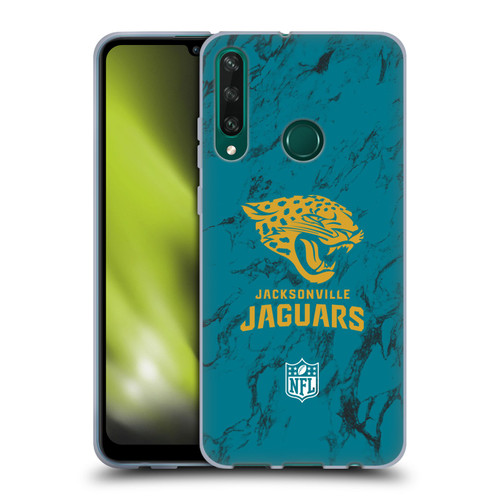 NFL Jacksonville Jaguars Graphics Coloured Marble Soft Gel Case for Huawei Y6p
