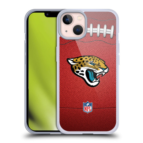 NFL Jacksonville Jaguars Graphics Football Soft Gel Case for Apple iPhone 13