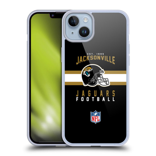 NFL Jacksonville Jaguars Graphics Helmet Typography Soft Gel Case for Apple iPhone 14 Plus