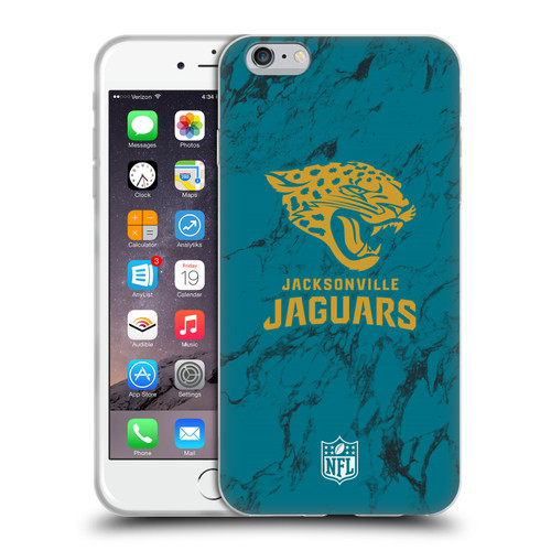 NFL Jacksonville Jaguars Graphics Coloured Marble Soft Gel Case for Apple iPhone 6 Plus / iPhone 6s Plus