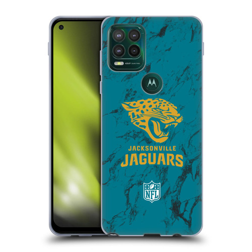 NFL Jacksonville Jaguars Graphics Coloured Marble Soft Gel Case for Motorola Moto G Stylus 5G 2021