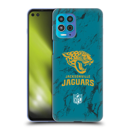 NFL Jacksonville Jaguars Graphics Coloured Marble Soft Gel Case for Motorola Moto G100