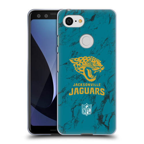 NFL Jacksonville Jaguars Graphics Coloured Marble Soft Gel Case for Google Pixel 3