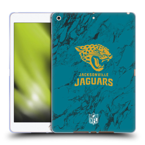 NFL Jacksonville Jaguars Graphics Coloured Marble Soft Gel Case for Apple iPad 10.2 2019/2020/2021