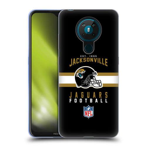 NFL Jacksonville Jaguars Graphics Helmet Typography Soft Gel Case for Nokia 5.3
