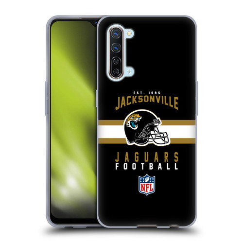 NFL Jacksonville Jaguars Graphics Helmet Typography Soft Gel Case for OPPO Find X2 Lite 5G