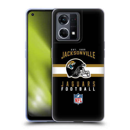 NFL Jacksonville Jaguars Graphics Helmet Typography Soft Gel Case for OPPO Reno8 4G