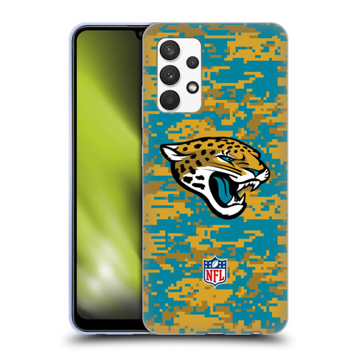 NFL Jacksonville Jaguars Graphics Digital Camouflage Soft Gel Case for Samsung Galaxy A32 (2021)